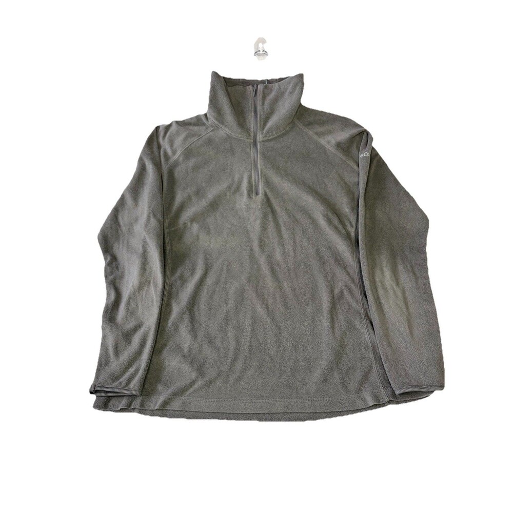 Columbia Womens XXL Gray Half Zip Fleece Pullover Jacket Lightweight